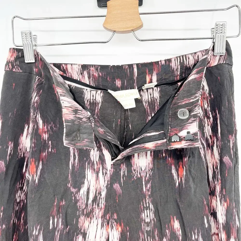 Cynthia Rowley Womens Silk‎ Boho Casual Tie Dye Wide Leg Pull On Pants Size 2 - Picture 5 of 11